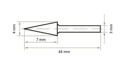 Karbür Mikro Freze Silindirik Tip 1 MF 0407.03x37mm Z5 İnce Kesim - Görsel 2
